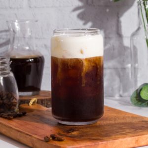 Cold Coffee Glass Can shaped